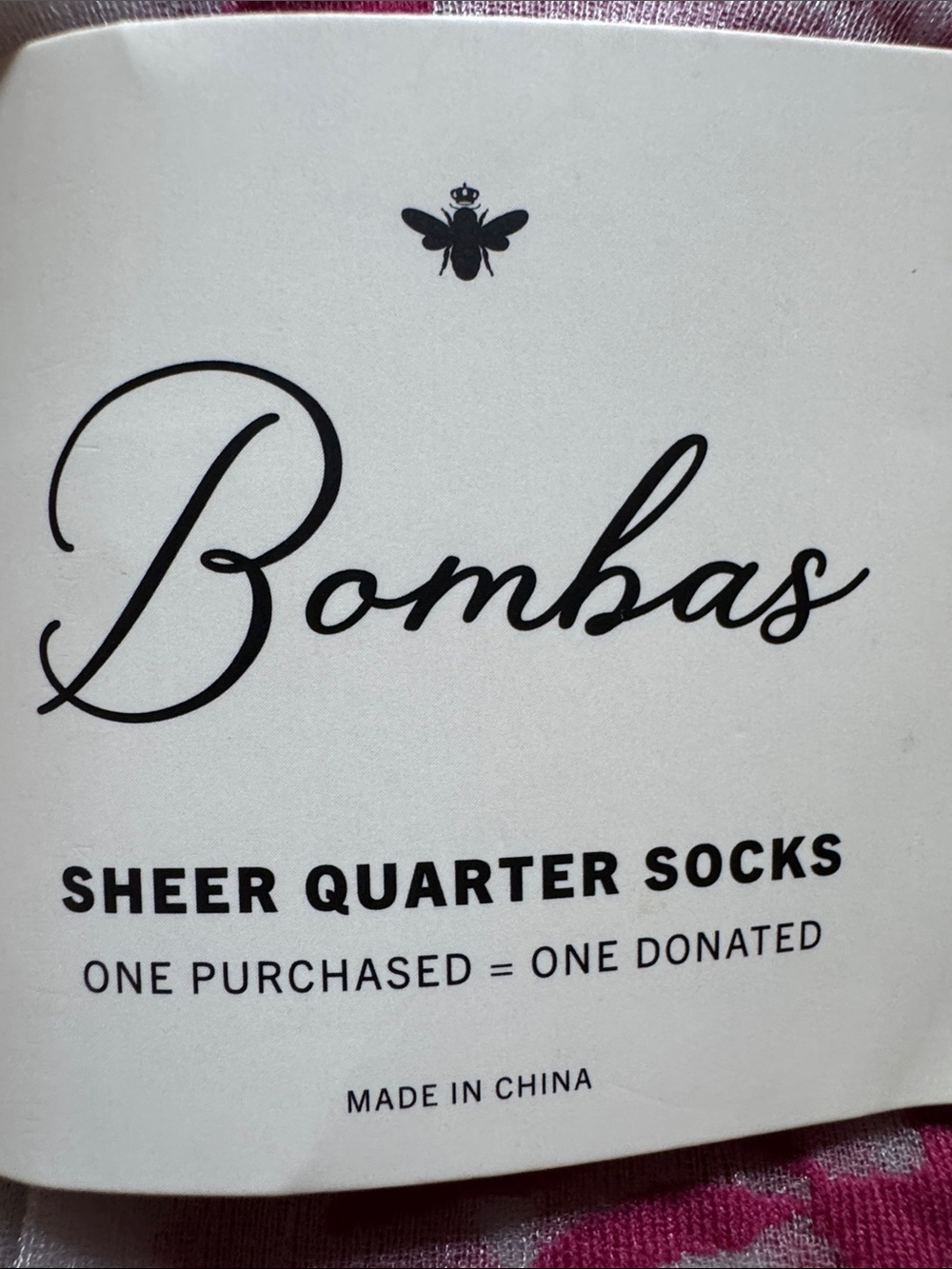 Bombas Sheer Quarter Socks - size M - Picture 5 of 7